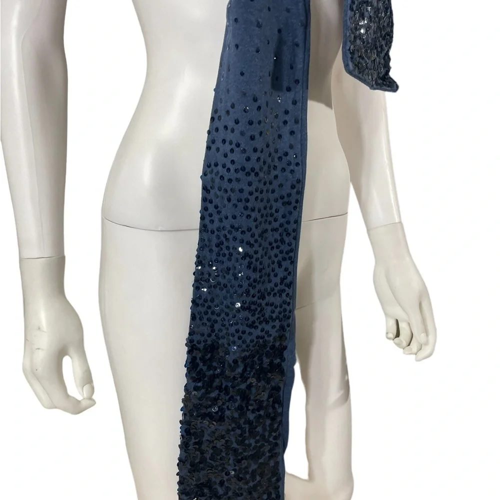 Lucky Brand Blue Sequins Scarf